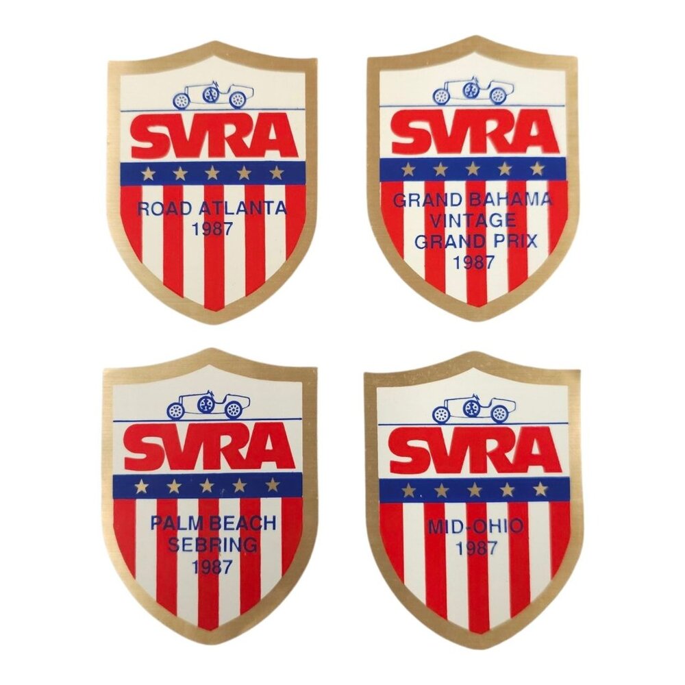 SVRA Grand Bahama Mid Ohio Palm Beach Road Atlanta 1987 Decal Sticker Lot NOS